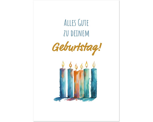 Alles Gute zum Geburtstag Grußkarte mit Kerzen
