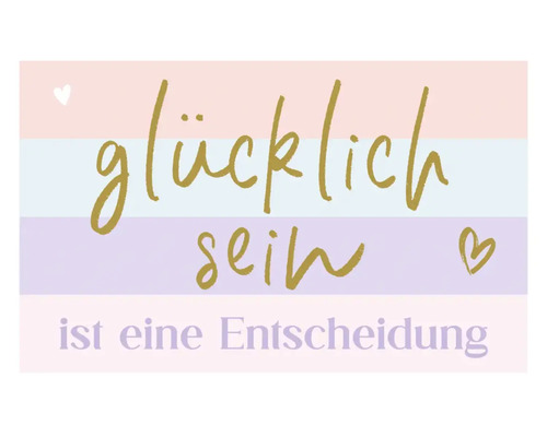 Grafik mit dem Text Glücklich sein ist eine Entscheidung