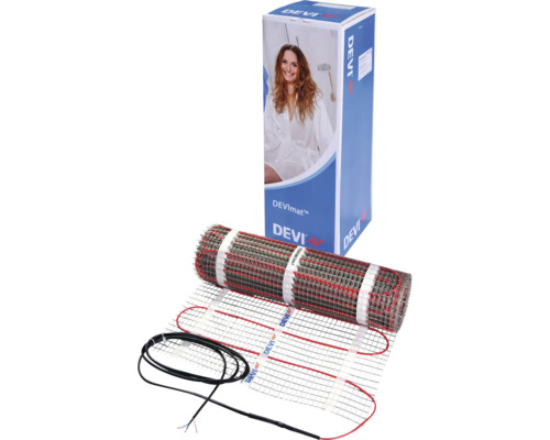 Devi Fußbodenheizungsmatte mit Produktverpackung