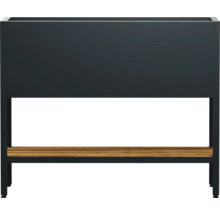 Blumenkasten mit integrierter Sitzbank aus Holz