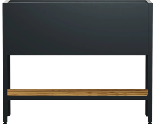 Blumenkasten mit integrierter Sitzbank aus Holz