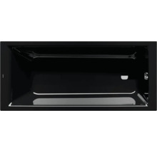 Schwarze Badewanne von oben
