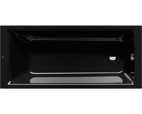 Schwarze Badewanne von oben