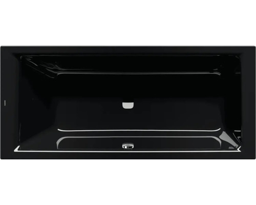 Schwarze Badewanne von oben