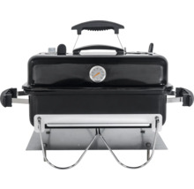 Tragbarer Holzkohlegrill mit Deckelthermometer