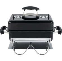 Tragbarer Holzkohlegrill mit Deckel und Griff