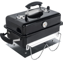 Tragbarer Holzkohlegrill mit Thermometer und Tragegriff