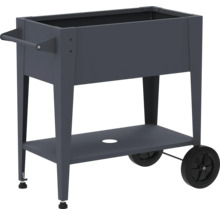 Hochbeet mit Rädern und Ablage