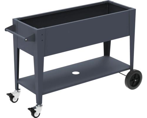 Pflanzkasten mit Rädern und Ablagefläche