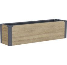Rechteckiger Blumenkasten mit Holzoptik Paneelen und stabilem Rahmen