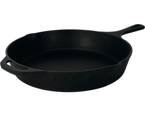 Gusseisenpfanne mit Griff und Gegengriff