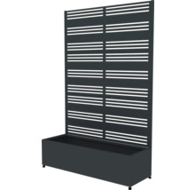 Sichtschutzwand mit Pflanzkasten aus Metall für den Garten