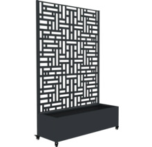 Sichtschutz mit Pflanzkasten und Rollen für den Garten