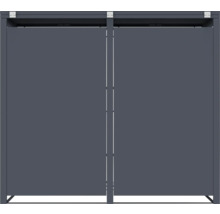 Doppelte Mülltonnenbox aus Metall