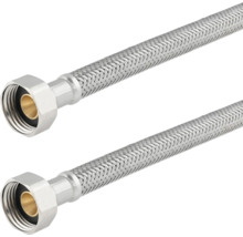 Zwei flexible Panzerschläuche mit Anschlussmutter