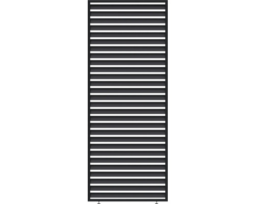 Sichtschutzzaun aus Aluminium mit horizontalen Lamellen