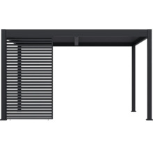 Pergola mit Lamellendach und Lamellenwand
