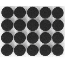 Mehrere schwarze Möbelgleiter aus Filz