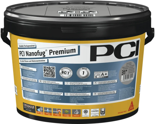 PCI Nanofug Premium flexibler Fugenmörtel für Fliesen und Natursteine im Eimer
