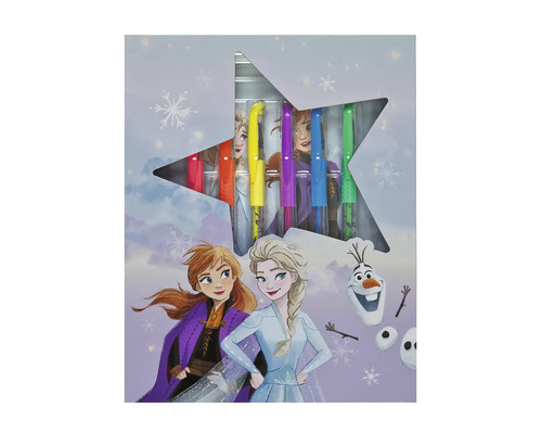 Die Eiskönigin Textmarker Set in Verpackung mit Anna, Elsa und Olaf Abbildungen