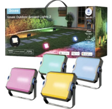 Govee Logo. Set aus vier Outdoor-Bodenleuchten mit WiFi-Funktion.