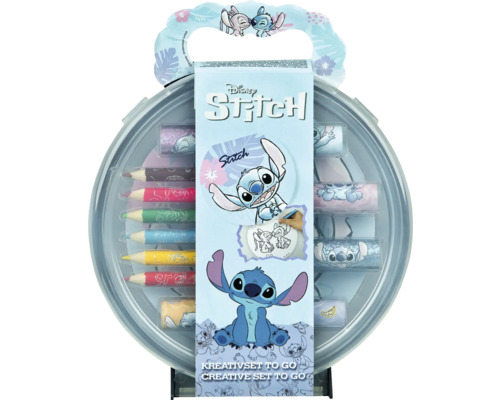 Disney Stitch Kreativset zum Mitnehmen mit Stiften und Malvorlagen
