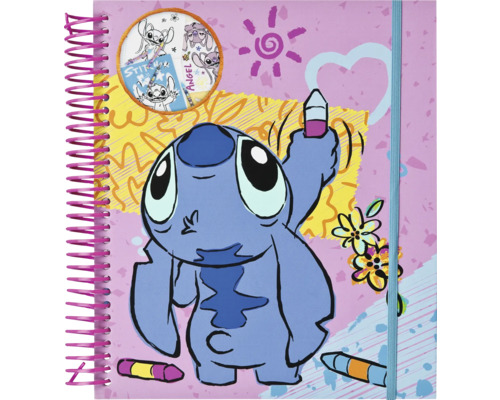 Notizbuch mit Stitch-Motiv und Spiralbindung