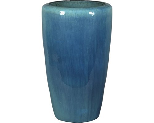 Blauer Pflanztopf aus Keramik