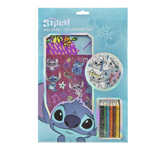 Malset mit Stitch-Motiv, inklusive Malbuch und Buntstiften
