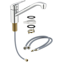 Küchenarmatur mit Zubehör und flexiblen Anschlussschläuchen