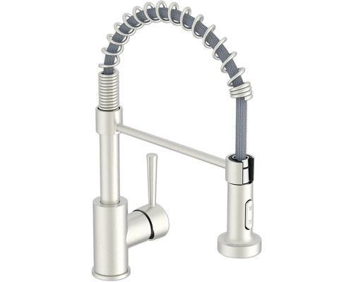 Küchenarmatur mit flexiblem Auslauf und Einhebelmischer