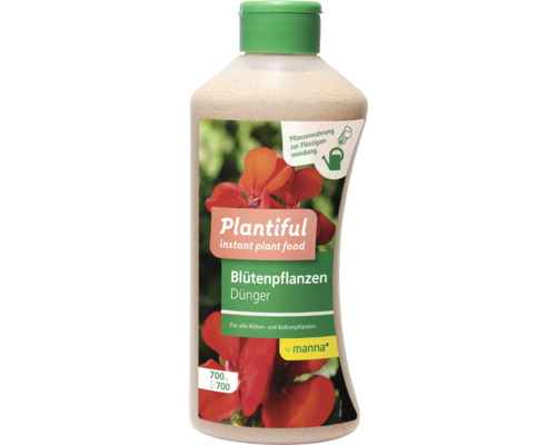 Flasche Flüssigdünger für Blühpflanzen, 700 Gramm, von Manna