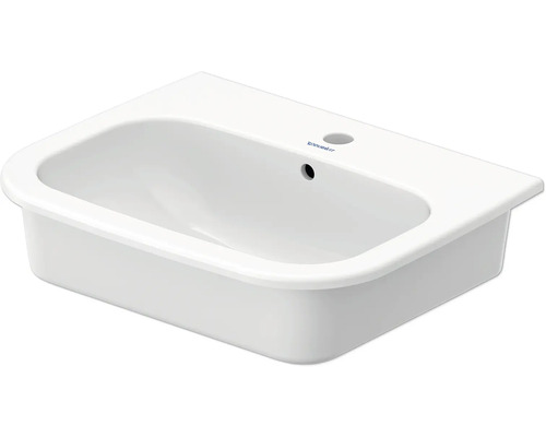 DURAVIT Einbauwaschbecken D-Code 54,5 x 43,5 cm weiß glänzend 0337540000 Waschbecken aus Keramik mit Hahnloch und Überlauf