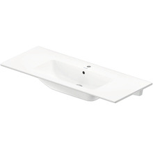 Waschtisch aus Keramik mit Hahnloch und Überlauf