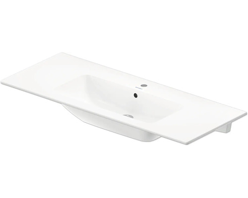 Waschtisch aus Keramik mit Hahnloch und Überlauf