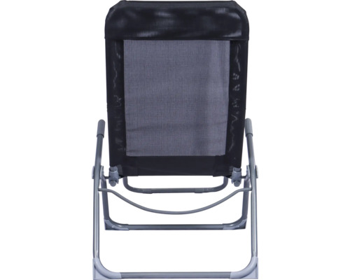 Gartenstuhl mit Netzstoffbezug und Metallrahmen