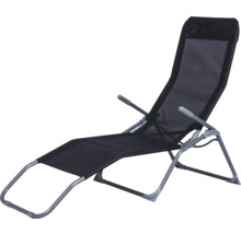 Verstellbare Liege mit Armlehnen und Metallrahmen