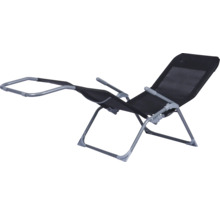 Verstellbarer Gartenstuhl mit Metallrahmen und Textilbespannung