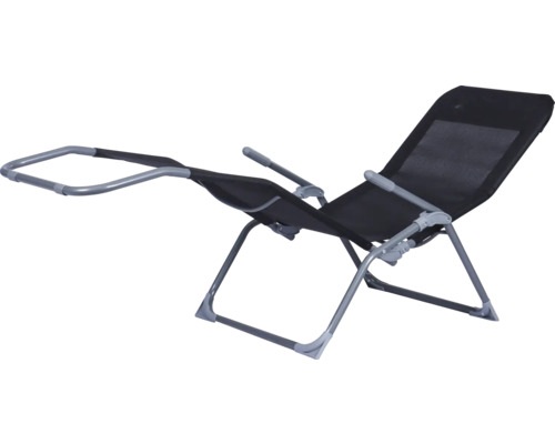 Verstellbarer Gartenstuhl mit Metallrahmen und Textilbespannung