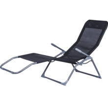 Liegestuhl mit verstellbarer Rückenlehne und Stoffbezug