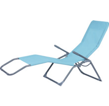 Verstellbare Gartenliege aus Metall und Textil