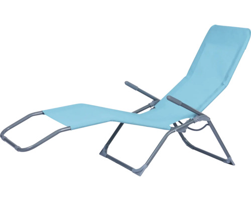 Verstellbare Gartenliege aus Metall und Textil