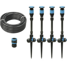 Gartenschlauch mit Schnellkupplung und Regner-Set für die Gartenbewässerung