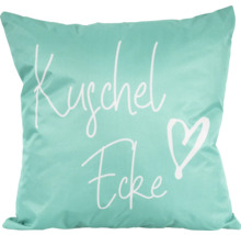 Dekokissen mit dem Schriftzug Kuschelecke und Herz