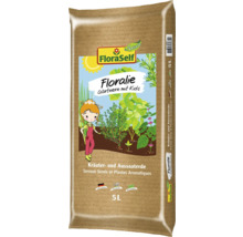 Floraself Floralie Kräuter- und Aussaaterde im 5 Liter Sack