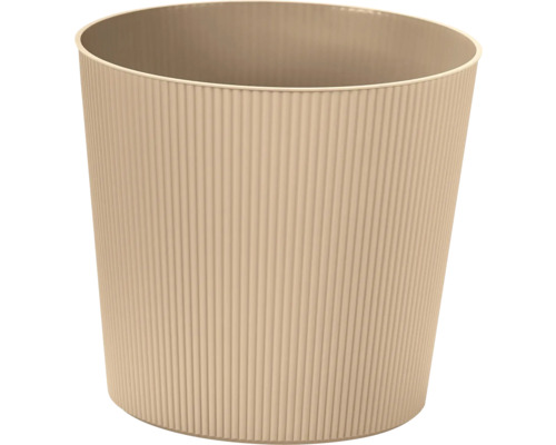 Beiger Papierkorb mit gerippter Oberfläche