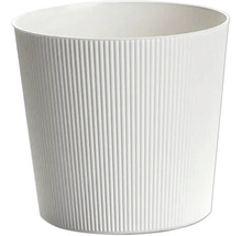 Weißer Papierkorb mit gerippter Oberfläche