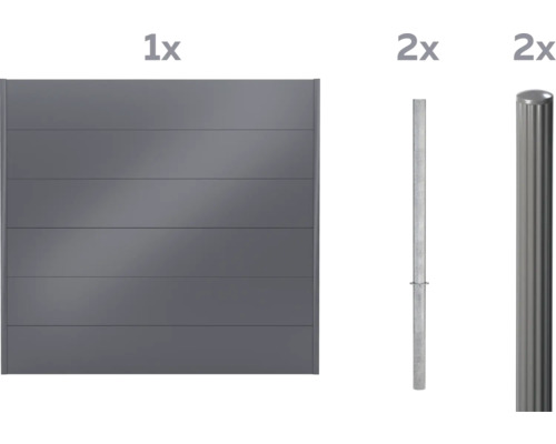 Zaunelement mit zwei Zaunpfosten