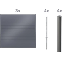 Aluminium Zaunelemente mit Zaunpfosten zur einfachen Montage