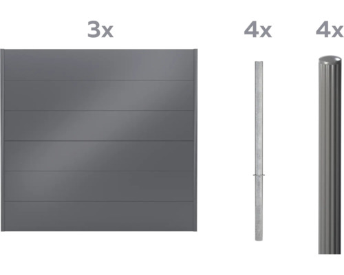 Zaunelement und Zaunpfosten für den Garten
